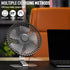 SLENPET 6 inch USB Desk Fan, Adjustable Tilt, 4 Speeds, Ultra-quiet, Portable Metal Base, Silver
