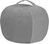 Posh Stuffable Kids Stuffed Animal Storage Bean Bag Chair Cover, X-Large 48", Solid Gray