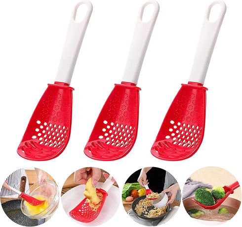 6in1 Multifunctional Kitchen Cooking Spoon - Kitchen Gadgets Strainers for Mashing, Grating, Draining