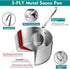 P&P CHEF Small 1 Qt Tri-Ply Stainless Steel Saucepan, Glass Lid, Kitchen Induction Cookware, Dishwasher Safe