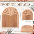 Pinkunn 2 Pcs Decorative Wooden Charcuterie Boards Thicken Rainbow Shaped Wood Cutting Board Boho Cutting Board Decoration Oval Wooden Tray Kitchen Arch Shelf Decor for Home Decoration, 2 Sizes