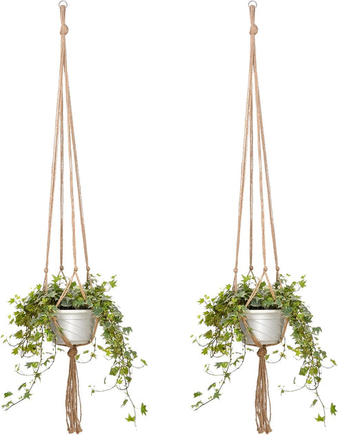 2 Pack 48 Inch 4 EBOOT Large Macrame Plant Hanger Rope to Hang Flower Pot Plant Holder for Indoor Outdoor Decorations