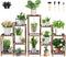 Uneedem Wood Plant Stand Indoor Outdoor Corner Plant Shelf Stand, 5 Tiered