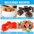 Walfos Square Silicone Molds, Non-Stick Dog Treat Molds for Baking and Freezing, 2 Packs for Puppy Treats