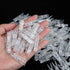128 Pieces Mini Transparent Plastic Photo Clips, Clothespins for Hanging Pictures and Fairy Lights