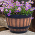 Yardwe Flowerpot Whisky Barrel Planter, Aesthetic Room Decor Planter Barrels, Garden Flower Planter Succulent Pot