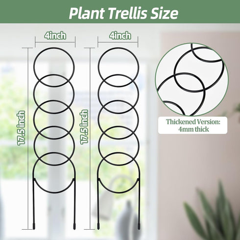 OYOEETD 17.5 Inch Plant Trellis Indoor for Climbing Plants,Metal Trellis,Small Garden Trellis for Potted Plants,Plant