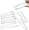 8 Pcs Clear Plastic Buffet Serving Tongs, Small 6.3 Inch Ice Tongs for Tea, Coffee, Party Catering, Appetizers, Salad,