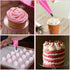 Reusable Silicone Icing Piping Bag with 14× Stainless Steel Nozzle Set for DIY Cake Decorating Tool (14×Nozzle, 2×Bag)