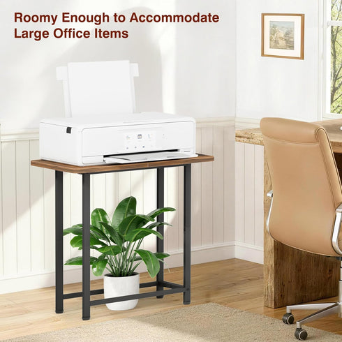 MISSLO Narrow End Table Living Room with Large Tabletop, Sofa Couch Side Table Bedroom Slim Nightstand for Small Space