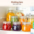 6-Pack 17oz Set ComSaf Short Glass Jars for Drawers, Small Airtight Food Canisters for Spices, Nuts & Kids Snacks, Pint