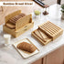 Joothlin Bamboo Bread Slicer for Homemade Bread Adjustable Width Slicing Guides, Compact Loaf Cutter for Perfect Slices