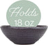 Elanze Designs Modern Chic Ribbed Serving Meals Soup Salad French Onion Cereal Chili Pasta Ceramic Stoneware Kitchen Dinnerware Bowls Set of 4 - Charcoal Grey