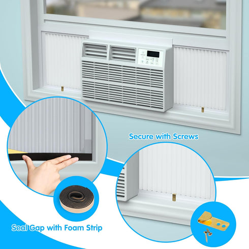 Air Jade Adjustable Window Air Conditioner Side Panels with Frame, Pack of 2 for 14,000 to 22,000 BTU Units