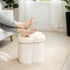 12.6" Small Ottoman with Storage, Flowers Shaped Foldable Foot Rest for Dorm Room, Living Room - Compact Organizer
