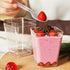 20 Pack 5 oz Rouceyxin Plastic Dessert Cups with Lids and Spoons, Yogurt Parfait Appetizer Cup with Lids for Party