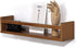24 Inch Set 3 AZSKY Nursery Shelves Light Walnut Floating Book Shelf Organizer for Baby Nursery Dcor Wall Book Shelves