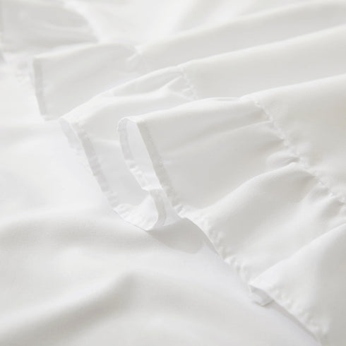 Set 2, 20" 30", KKJIAF Ruffle Pillow Cases Queen Size of Ruffled Pillow Covers with Envelope Closure, Wrinkle Resistant