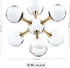 GyOnyx 5.5 inch Transparent Golden Crystal Ball, Modern Western House Decorations Aesthetic, Gold Table Decor