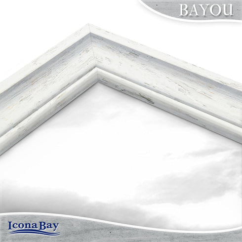 Icona Bay 8x10 Picture Frames, Cloudy White, 3 Pack, Cape Cod Style for Table Top or Wall