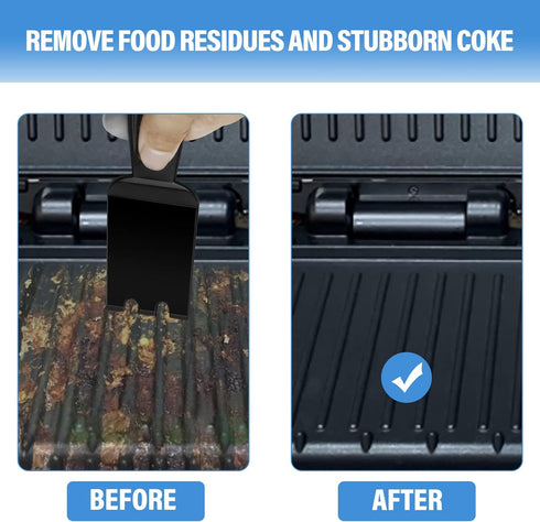 XYK 2 Pack Grill Spatula Scraper - Heat Resistant Cleaner Tool for George Foreman Indoor Grills