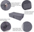 Underbed Storage Boxes for Bedding, Garment, Duvets, Blankets, Shoes, Folding Fabric Rigid Bins with Zip Lid, Washable