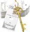 Aokbean 52pcs Vintage Skeleton Key Bottle Opener Set with Thank You Tag Card, Keychain (Gold)