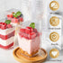 50 Pack 5 oz TOFLEN Plastic Dessert Cups with High Lids for Party, Mini Dessert Cups with Spoons Dessert Shooter Cups