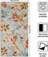 Mweet Set 2-14x28 Inch Fall Leaves Hand Towels of Gradient Green Orange Leaf Plant Super Soft Highly Absorbent Dish
