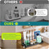 Countertop 7 Counter Bathroom Organizer - Detachable Slots Kids Electric Black Toothbrush and Toothpaste Holder