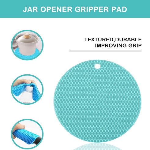Jar Opener for Weak Hands, 5 in 1 Multi Function Lid Opener for Arthritic Hands, Blue