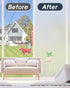 Frosted Glass Window Film, Decorative Bathroom Privacy Film for Glass Windows Cover, Static Cling, Removable, Anti-UV