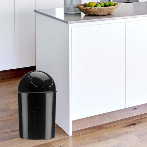 Umbra Mini Waste Can - 1.25 Gallon with Removable Swing-Top Lid, Compact Trash Bin for Kitchen, Bathroom, Office