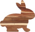 BESTOYARD Bunny Shaped Wooden Serving Board, Wood Cutting Board, Easter Serving Platter for Cheese and Vegetables