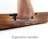 17x13'' 2 LotFancy Large Ottoman Tray for Living Room, Wood Serving Tray with Handles, Home Dcor for Coffee Table