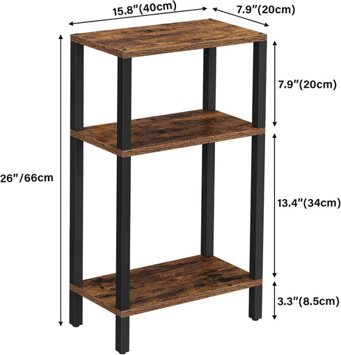 TB01BB077 TUTOTAK Small Side Table, Narrow End Table, Skinny Sofa Table, Slim Nightstand, Couch Table, Living Room, Bed
