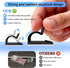 30PCS XHF Black Hooks for Outdoor String Lights Clips, Heavy Duty Adhesive with Holes and Screws, for Hanging Christmas
