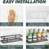 12 Storage,Black,3 Pack Youvip Adhesive Shower Caddy,Shower Shelves with Soap Holder and Hooks,Rustproof No Drilling