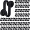 60PCS Black Hanger Connector Hooks, Heavy Duty Space Saving Hooks for Velvet and Wooden Hangers, Closet Organizer