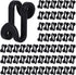 60PCS Black Hanger Connector Hooks, Heavy Duty Space Saving Hooks for Velvet and Wooden Hangers, Closet Organizer