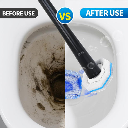 MNWHUC 36 Set, Disposable Toilet Bowl Brush with Toilet Wand Refills Pads Replacement Heads, Toilet Cleaning
