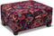 Ottoman Cover Rectangle Printed,Stretch Footstool Slipcover with Elastic Bottom,Soft Fabric Protector for