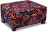 Ottoman Cover Rectangle Printed,Stretch Footstool Slipcover with Elastic Bottom,Soft Fabric Protector for