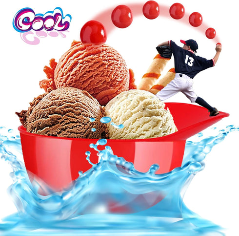 18PCS Mini Baseball Helmet Ice Cream Snack Bowl, 8 oz Plastic Cups for Birthday Party Supplies