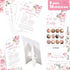 Honoson 279 Set 50 8 Mommy Mommys Pcs Pink Floral Baby Shower Games for Guest, Games Include Baby Shower, Guess