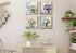 Rustic Hydrangea Wall Art, Blue and White Flowers Canvas Picture, Vintage Botanical Floral Posters for Living Room
