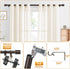 TONIAL Adjustable Curtain Rod 32 to 58 Inch, Decorative Single Rod with Modern Cap Finial, Bronze