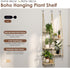 Bamworld Hanging Shelves Plant Hanger Indoor Window Plant Shelves Wood Plant Wall Shelf Window Sill Plant Shelf Indoor
