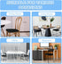 Set 1 D-Shaped,40D 17"x16"x2"Black Dining Room Chair Seat Pads for Chairs of Foam,Work Bar Farmhouse Office Kitchen