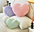 Petrella Heart Pillow, Cute Fuzzy Throw Pillows for Bed Living Room Decor, Large 19"x15", Green Aesthetic Cushion